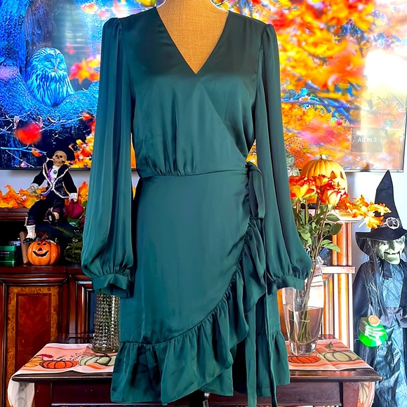 Gianni Bini Dresses & Skirts - Gianni Bini Forest Green Long Sleeve Dress
